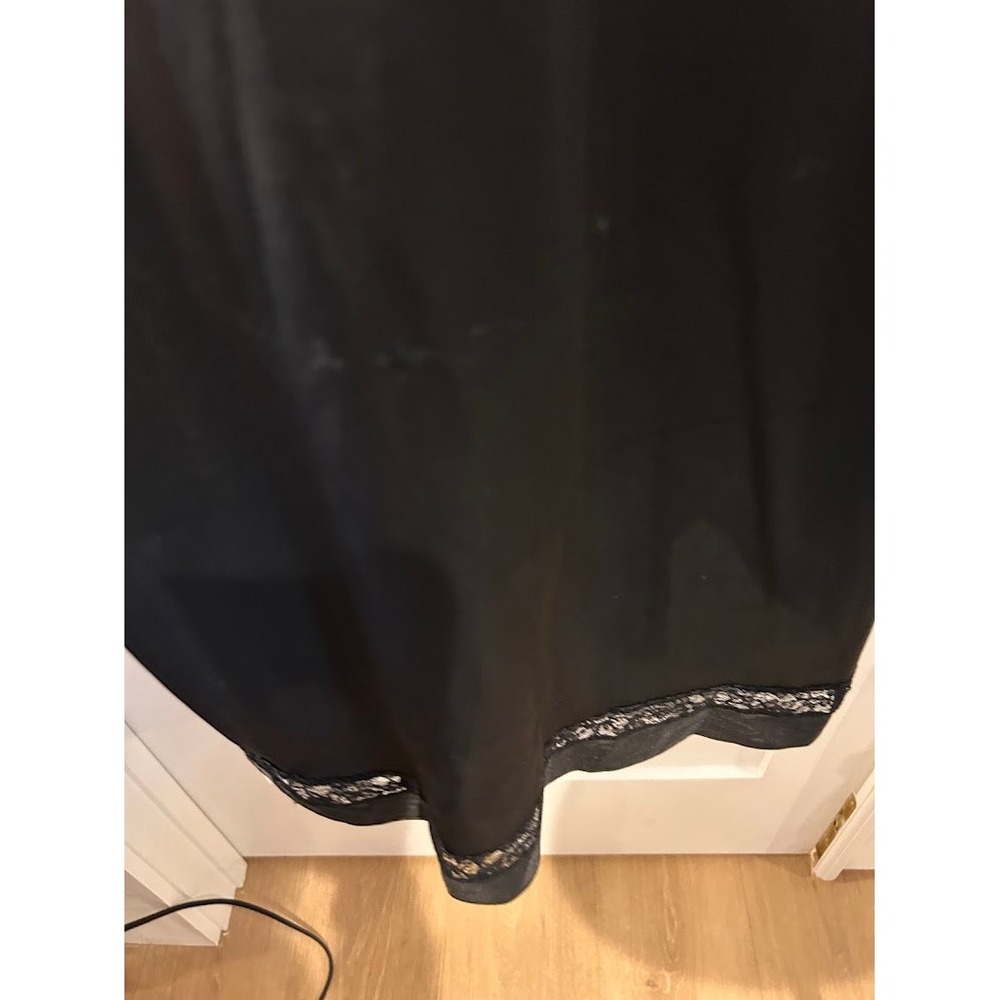 Vintage Munsingwear Black Nylon Tricot Lace Maxi Slip Dress Size 32‎ Tall USA - Picture 10 of 10